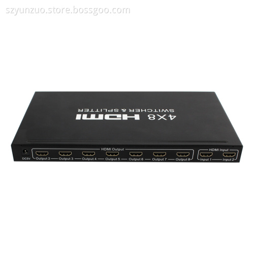 4K HDMI 4x8 Switcher & Splitter